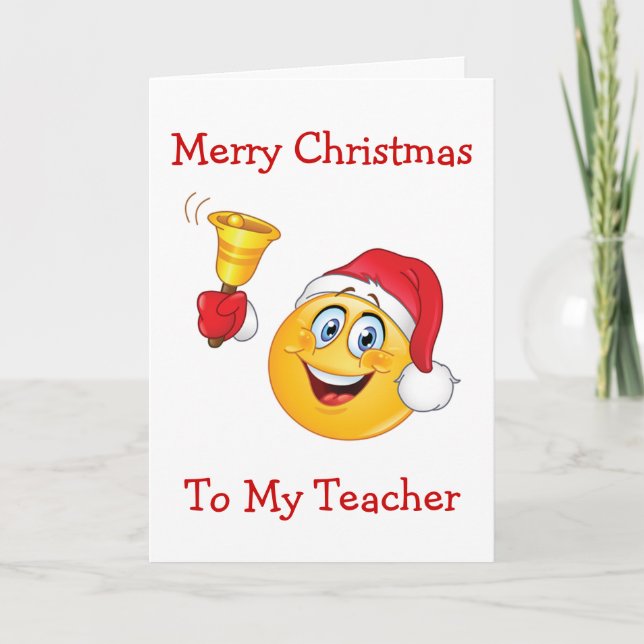 CARTÃO DE FESTIVIDADES PROFESSOR/NATAL-NATAL EMOJI PARA PROFESSOR (Frente)