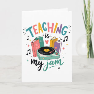Cartão De Festividades Professor Retro É Minha Paixão Disco de Vinil Prof