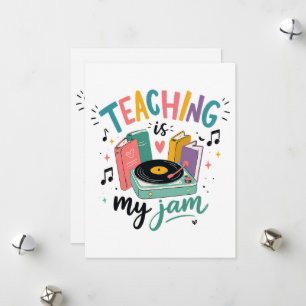 Cartão De Festividades Professor Retro É Minha Paixão Disco de Vinil Prof
