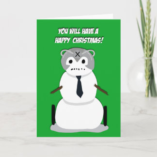 Cartão De Festividades Professor X-Mas Verde