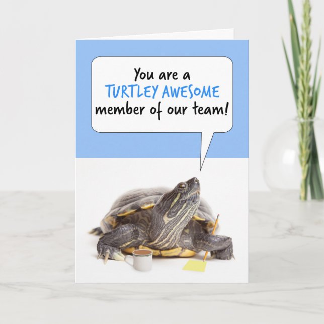 Cartão De Festividades Profissionais Administrativos Felizes Escritório C (Frente)