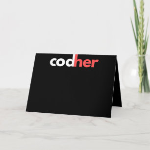 Cartão De Festividades Programadora da Codher Women Stem Engenheiros