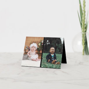 Cartão De Festividades Projete Sua Própria Colagem de 2 Fotos