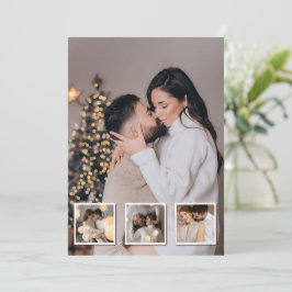 Cartão De Festividades Projete sua própria colagem de 4 fotos