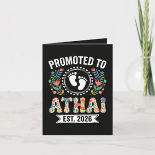 Cartão De Festividades Promovida a Athai 2026 Primeira Vez Tia