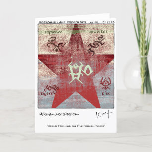 Cartão De Festividades Propriedades do lago Geranium