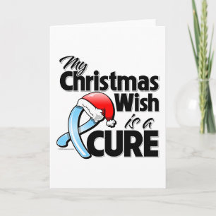 Cartão De Festividades Prostate Cancer My Christmas Wish is a Cure