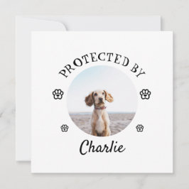 Cartão De Festividades Protegido por Cão Foto de Desenho de Impressão de