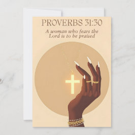 Cartão De Festividades Proverbs 31:30 Faith & Grace Inspirational Art