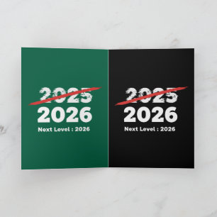 Cartão De Festividades Próximo Nível 2026   Divertida Despedida 2025 Ano 