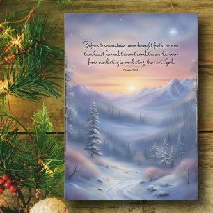 Cartão De Festividades Psalms Verse Mounts Painting De Inverno
