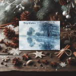 Cartão De Festividades Psalms Verse Winter Wonderland Woodlands No Natal<br><div class="desc">Salmos versos com terra maravilhosa do inverno nevado,  florestas cobertas de neve suavemente cintilante.</div>