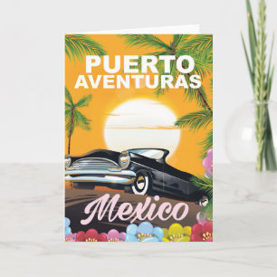 Cartão De Festividades Puerto Aventuras Mexico travel poster