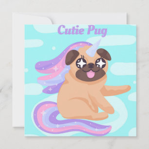 Cartão De Festividades Pug 