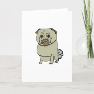 Cartão De Festividades Pug de Fazenda