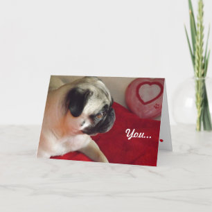 Cartão De Festividades Pug Valentine