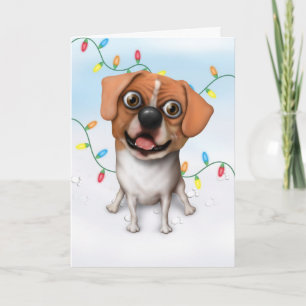 Cartão De Festividades Puggle - Christmas Card