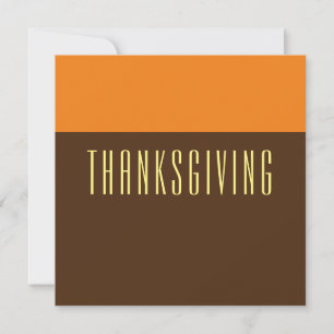Cartão De Festividades Pumpkin Orange Color Block THANKSGIVING