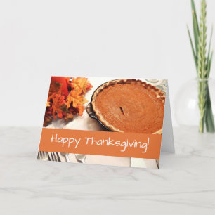 Cartão De Festividades Pumpkin Pie Thanksgiving Custom Greeting Card