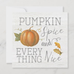 Cartão De Festividades Pumpkin Spice and Everything Nice