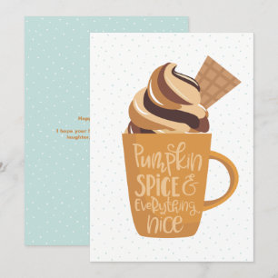 Cartão De Festividades Pumpkin Spice e tudo que é legal no dia de graça