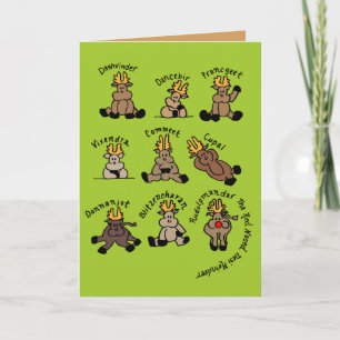 Cartão De Festividades Punjabi Reindeer