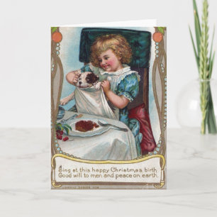 Cartão De Festividades Puppy Natal