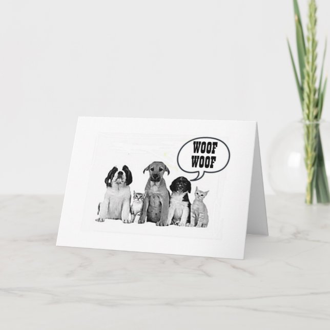 CARTÃO DE FESTIVIDADES PUPS DIZ **TENHA UM DIA MUITO FELIZ DE AGRADECIMEN (Frente)