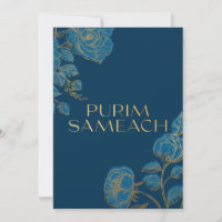 Purim Sameach com flores para mós-albardes
