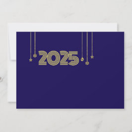 Cartão De Festividades Purple wish card New Year with christmas symbols