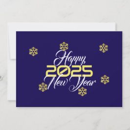 Cartão De Festividades Purple wish card New Year with snowflakes
