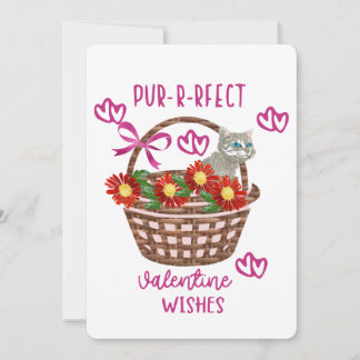 Cartão De Festividades Purrfect Valentine Wishes 
