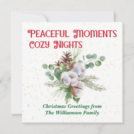 Cartão De Festividades Pussy Willow Catkin Bouquet Christmas