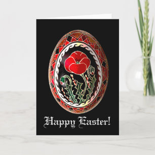 Cartão De Festividades Pysanky Ukrainian Easter Egg Card