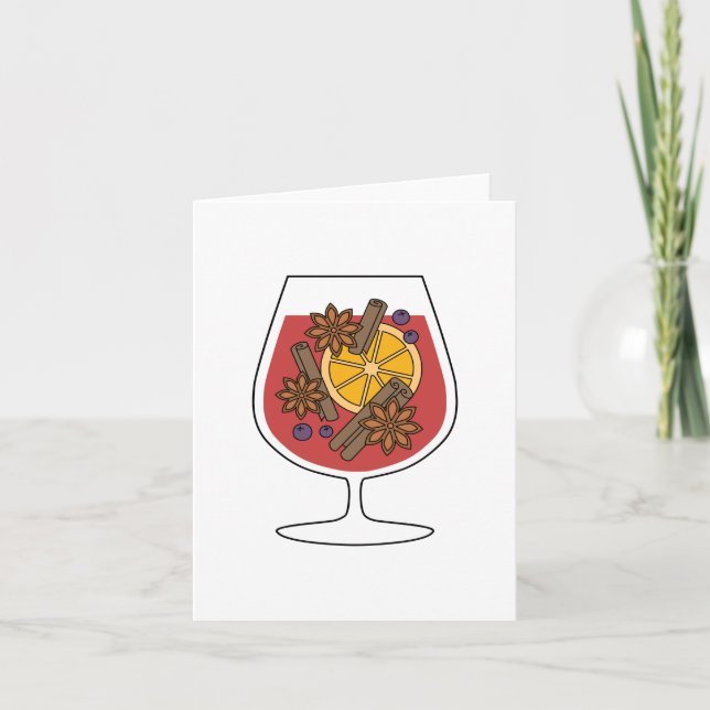 Cartão De Festividades Quadrinhos de vinho de coalhada (Frente)
