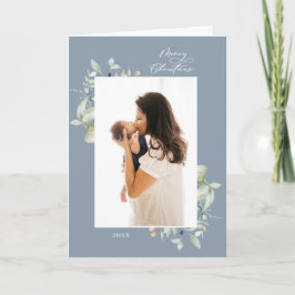 Cartão De Festividades Quadro Botânico do inverno Ártico 4 Foto Dusty Blu