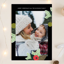 Quadro Botânico preto clássico - Natal - Duas Foto