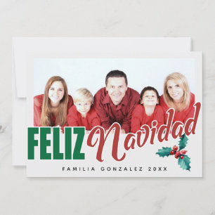 Cartão De Festividades Quadro da foto de Feliz Navidad