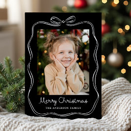 Cartão De Festividades Quadro de Arco Retirado à Mão preto 2 Foto