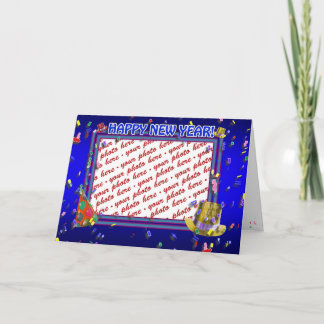 Cartão De Festividades Quadro de Fotografias de Ano Novo