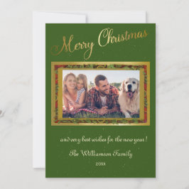 Cartão De Festividades Quadro de Fotografias Elegante Feliz Natal