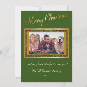 Cartão De Festividades Quadro de Fotografias Elegante Feliz Natal