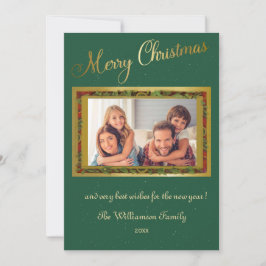 Cartão De Festividades Quadro de Fotografias Elegante Feliz Natal