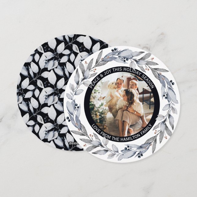 Cartão De Festividades Quadro de Fotos Personalizadas da Frota de Ferro d (Frente/Verso)