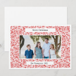 Cartão De Festividades Quadro de Natal Alegre Férias Vermelho