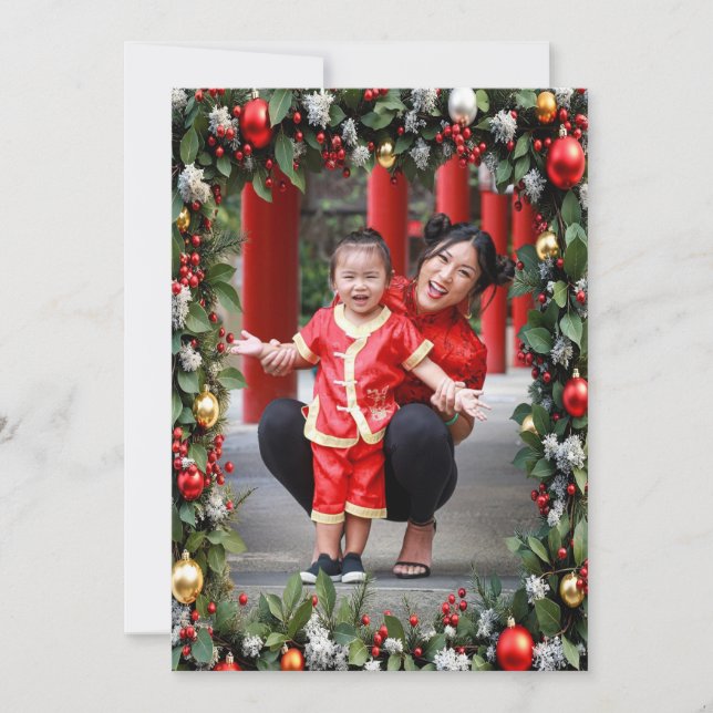 Cartão De Festividades Quadro de Natal Elegante (Frente)