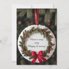 Cartão De Festividades Quadro De Natal Festivo Com Ramificações De Pinhei