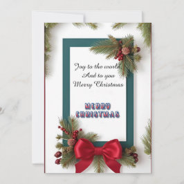 Cartão De Festividades Quadro De Natal Festivo Com Ramificações De Pinhei