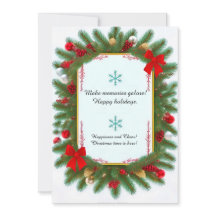 Quadro De Natal Festivo Com Ramificações De Pinhei