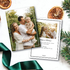 Cartão De Festividades Quadro de Natal Simples Tipográfico Clássico
